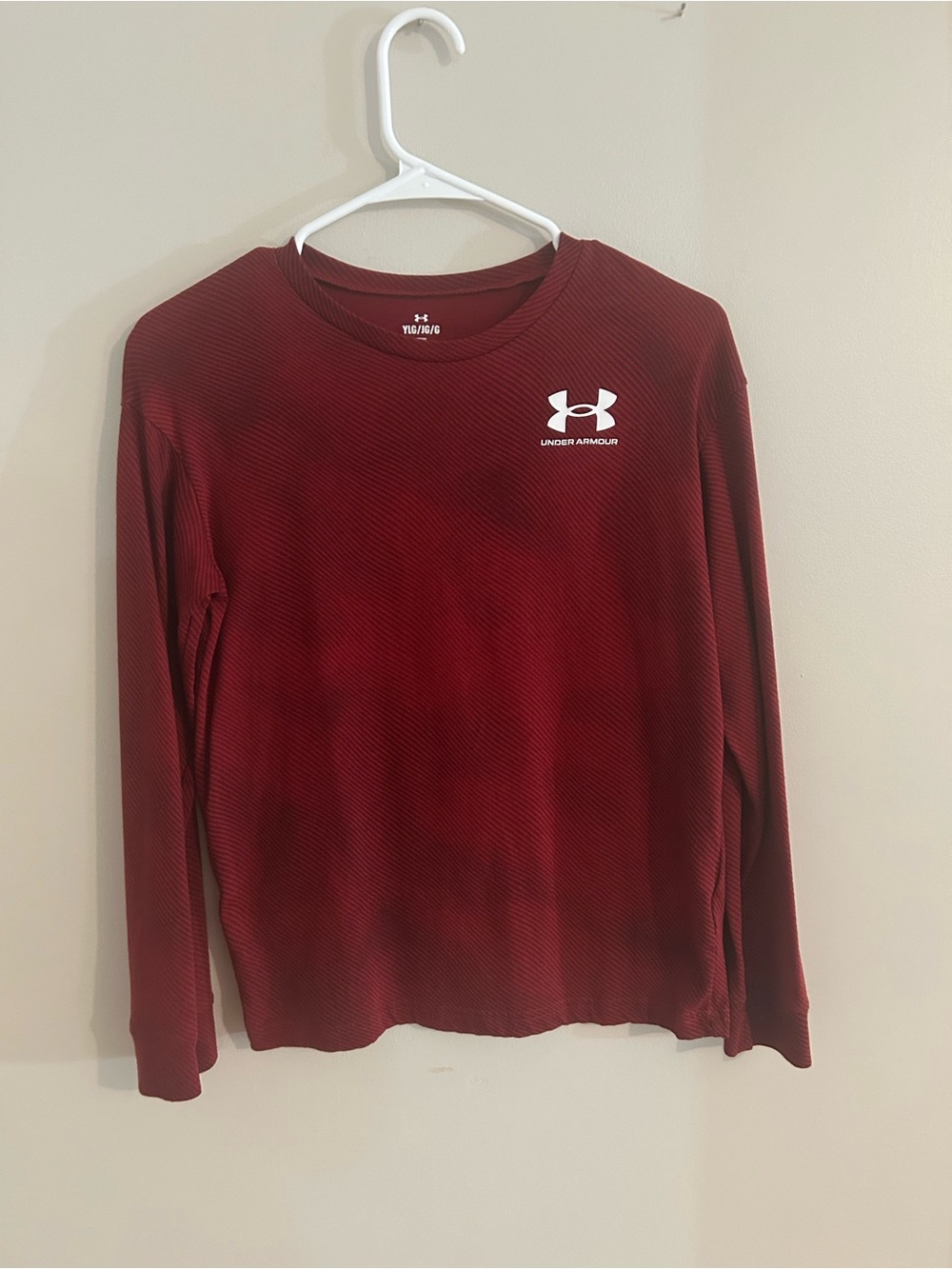 Under Armour Youth Large Long Sleeve Shirt - Maroon